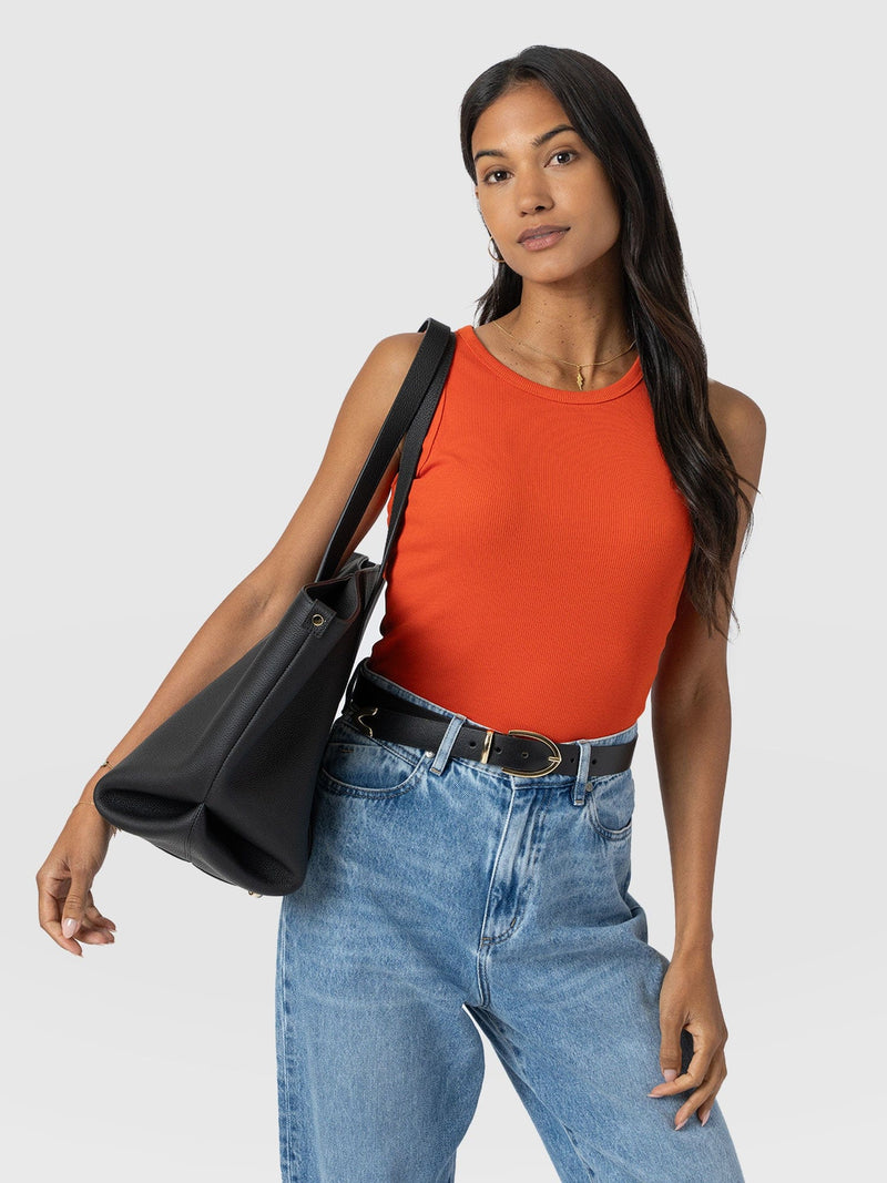 Nova Racer Vest - Burnt Orange - Women's T-shirts | Saint + Sofia® EU