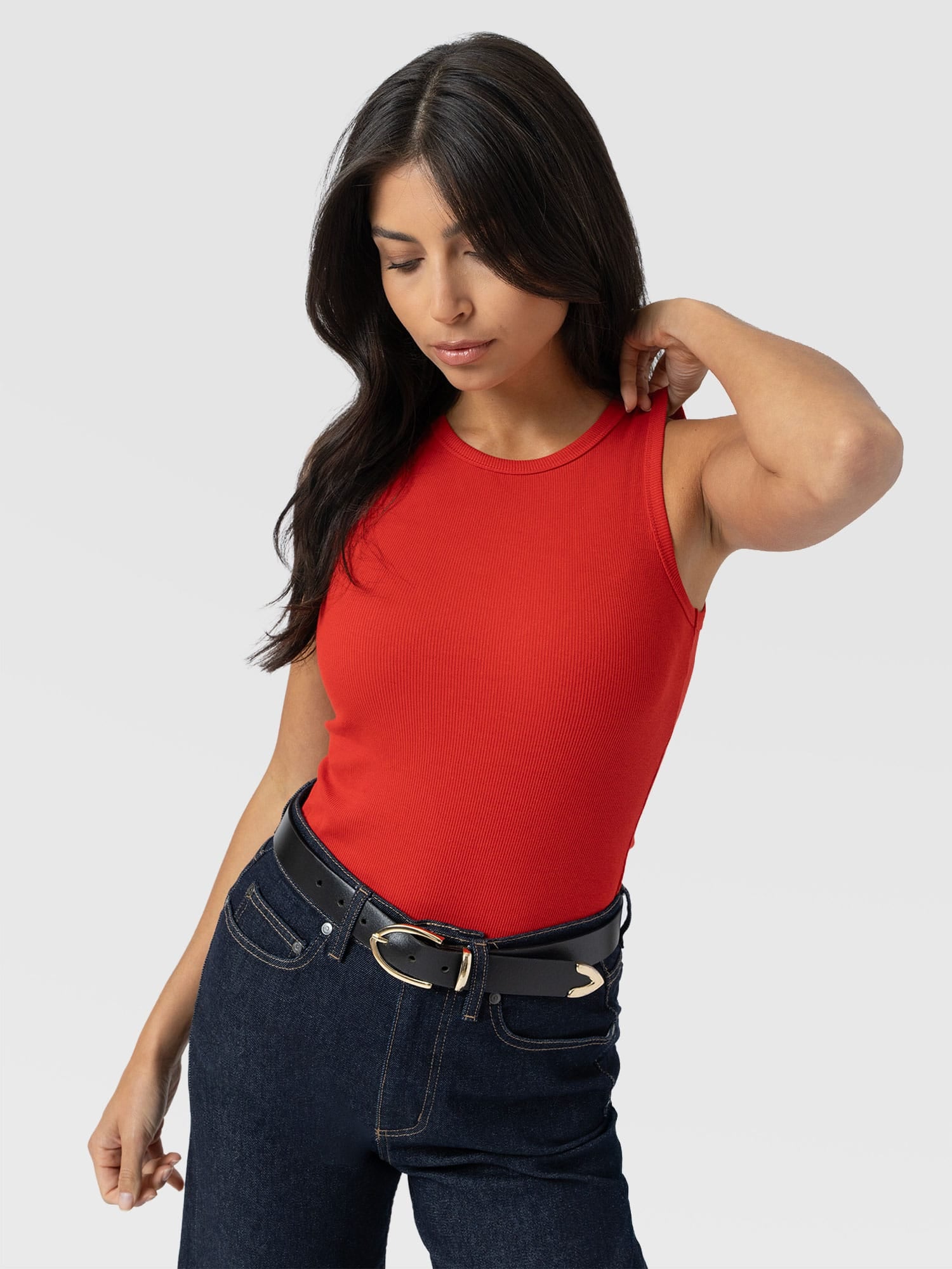 Nova Racer Vest - Burnt Orange - Women's T-shirts | Saint + Sofia® EU