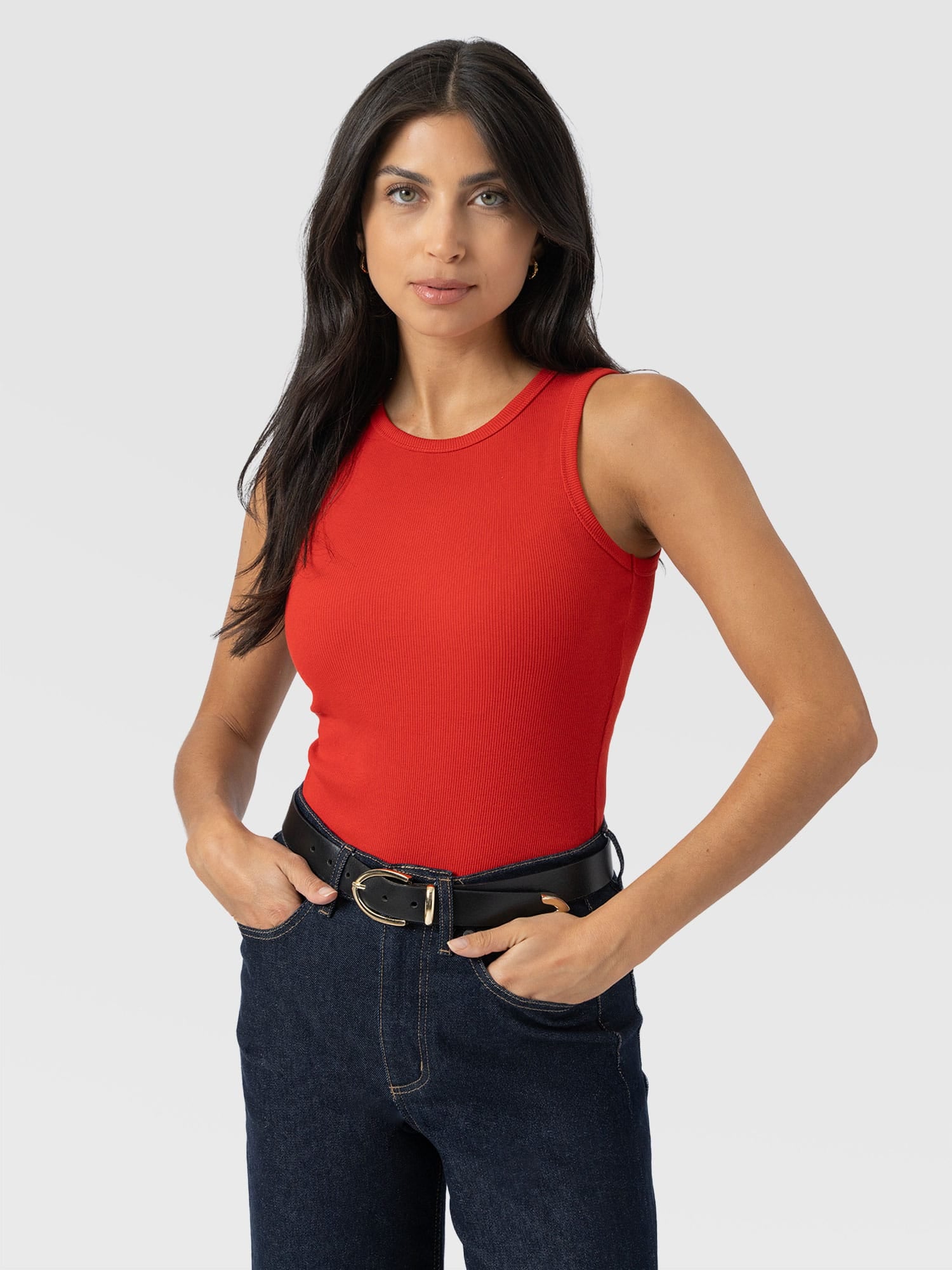 Nova Racer Vest - Burnt Orange - Women's T-shirts | Saint + Sofia® EU