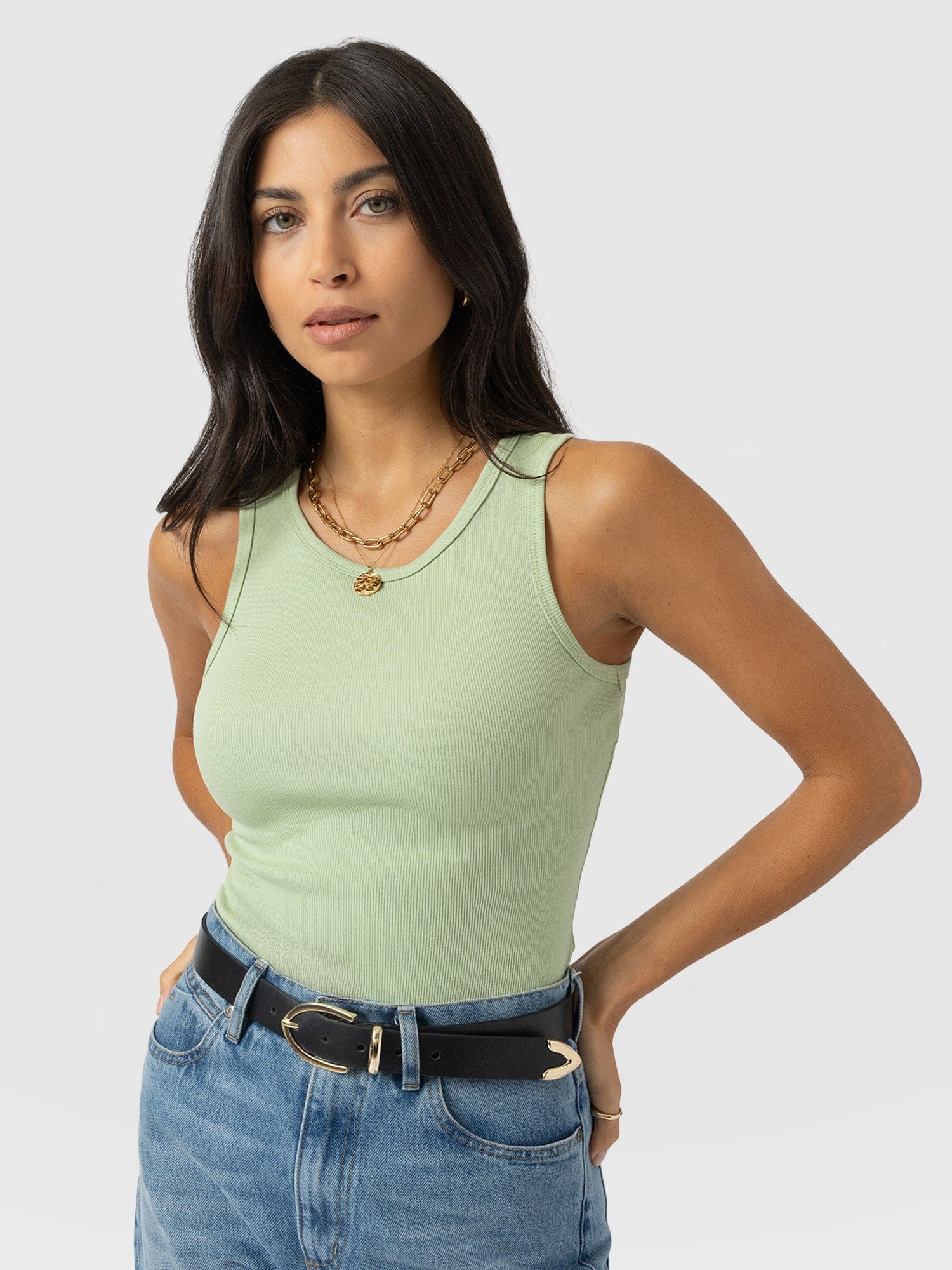 Nova Racer Vest - Mint - Women's T-shirts | Saint + Sofia® EU