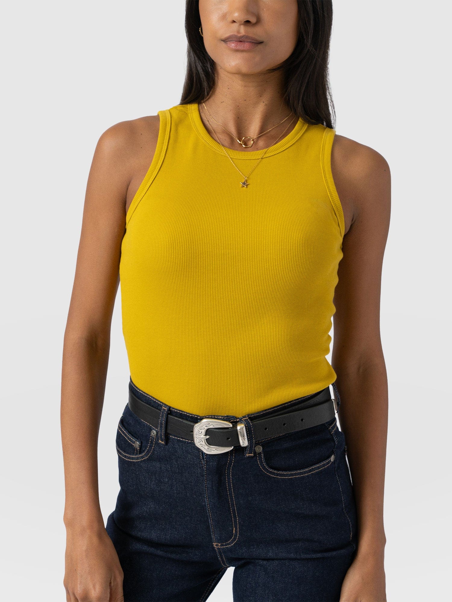 Nova Racer Vest - Mustard - Women's Vests | Saint + Sofia® EU