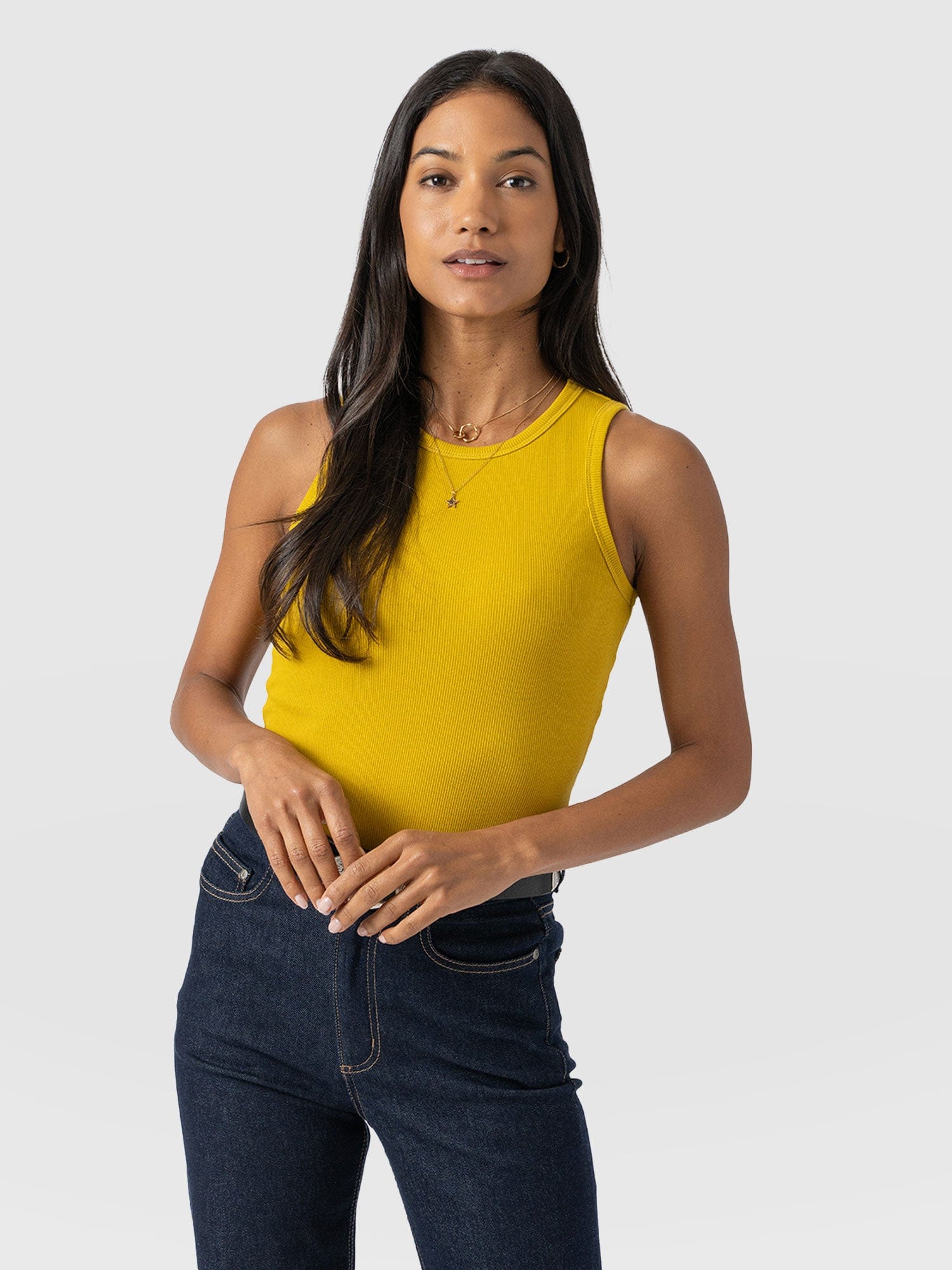 Nova Racer Vest - Mustard - Women's Vests | Saint + Sofia® EU