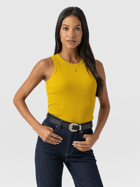Nova Racer Vest - Mustard - Women's Vests | Saint + Sofia® EU