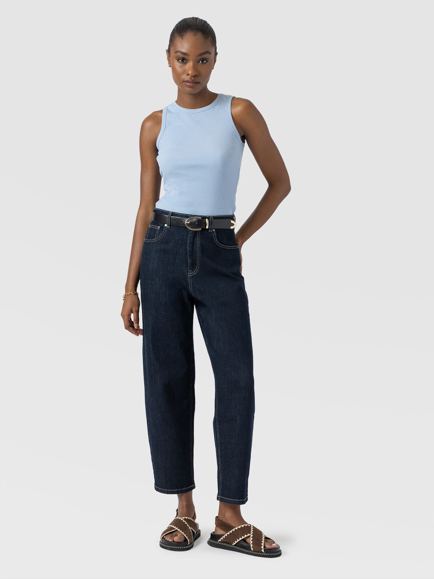 Nova Racer Vest - Powder Blue - Women's T-shirts | Saint + Sofia® EU