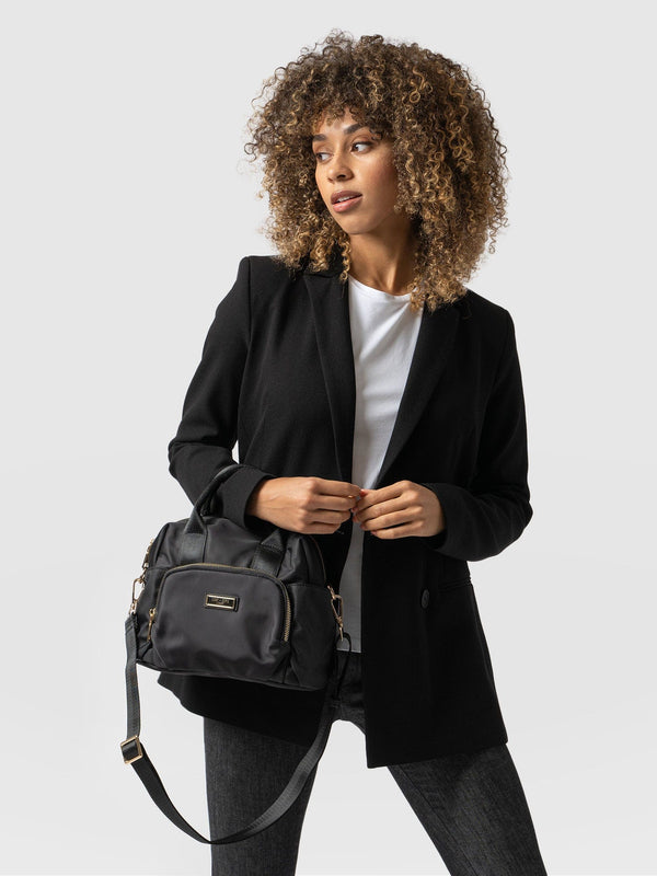 Nylon Noho Bag Black - Women's Leather Bags | Saint + Sofia® EU