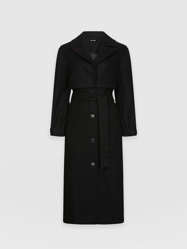 Odette Coat Black - Women's Wool Coats | Saint + Sofia® EU