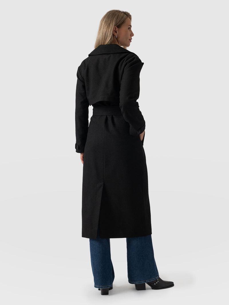 Odette Coat Black - Women's Wool Coats | Saint + Sofia® EU