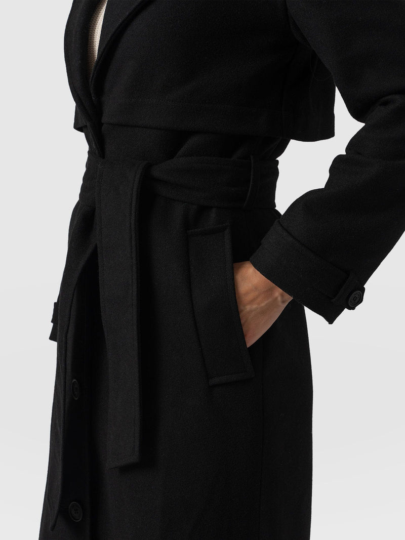 Odette Coat Black - Women's Wool Coats | Saint + Sofia® EU