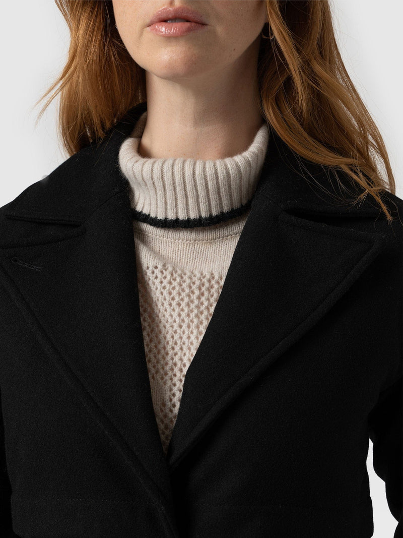 Odette Coat Black - Women's Wool Coats | Saint + Sofia® EU