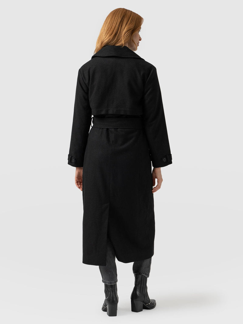 Odette Coat Black - Women's Wool Coats | Saint + Sofia® EU