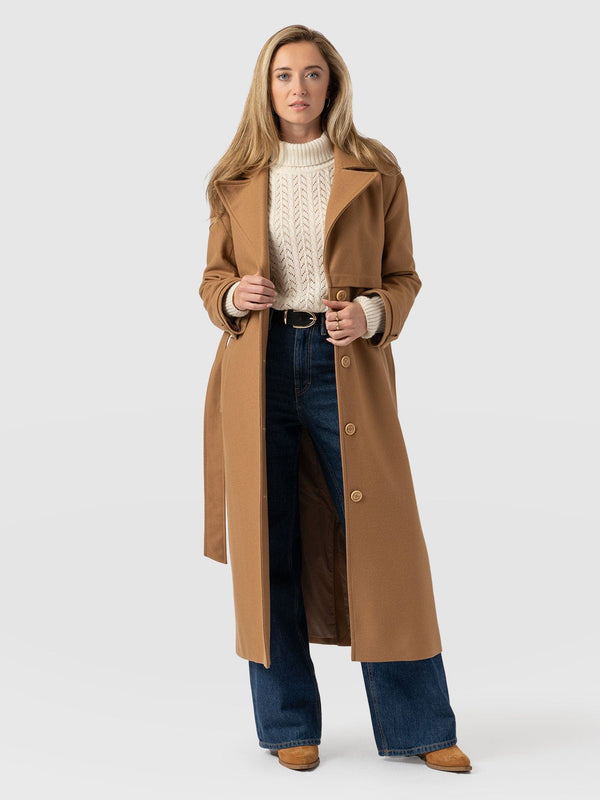 Odette Coat Camel - Women's Wool Coats | Saint + Sofia® EU