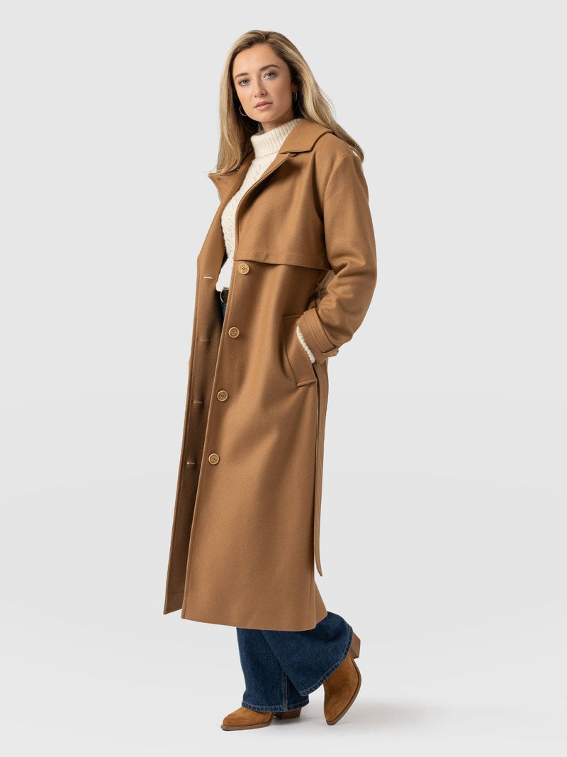 Odette Coat Camel - Women's Wool Coats | Saint + Sofia® EU