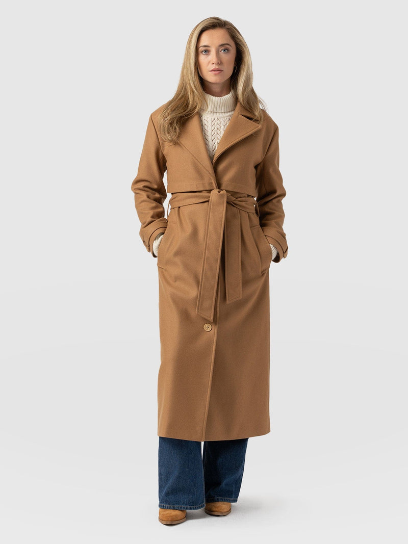 Odette Coat Camel - Women's Wool Coats | Saint + Sofia® EU