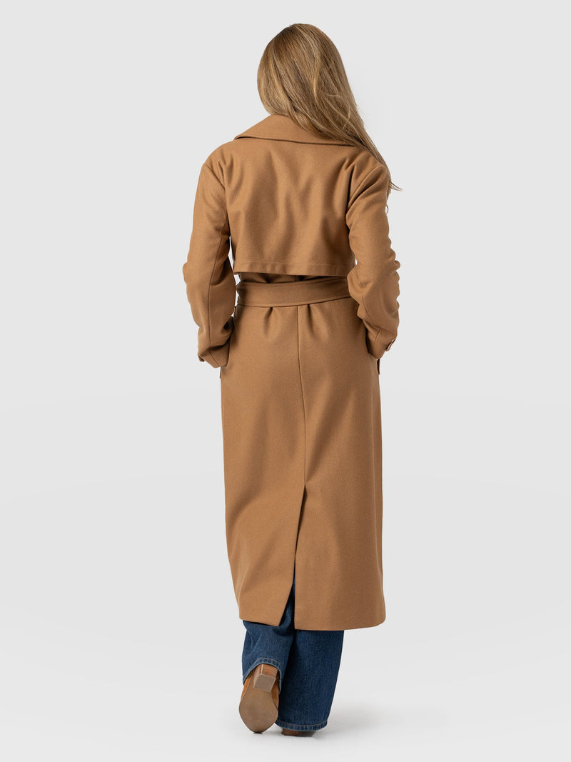 Odette Coat Camel - Women's Wool Coats | Saint + Sofia® EU