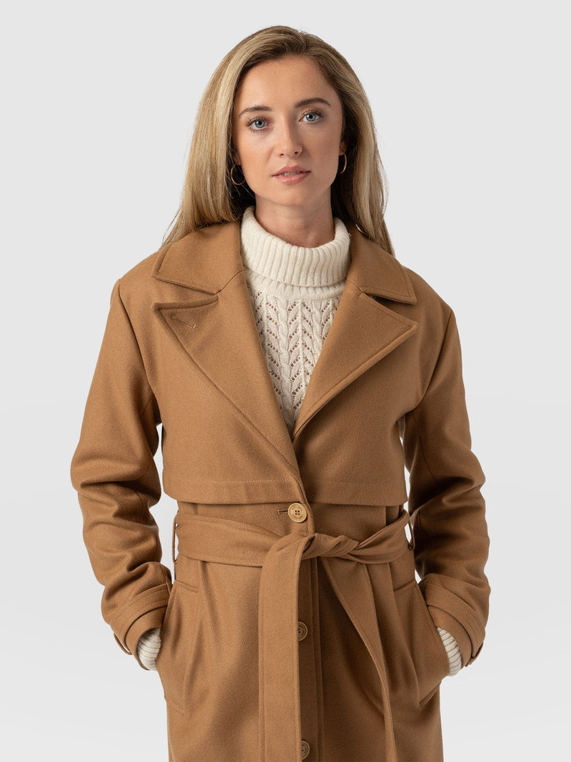 Odette Coat Camel - Women's Wool Coats | Saint + Sofia® EU