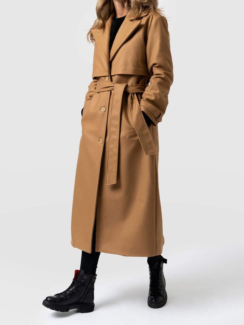 Odette Coat Camel - Women's Wool Coats | Saint + Sofia® EU