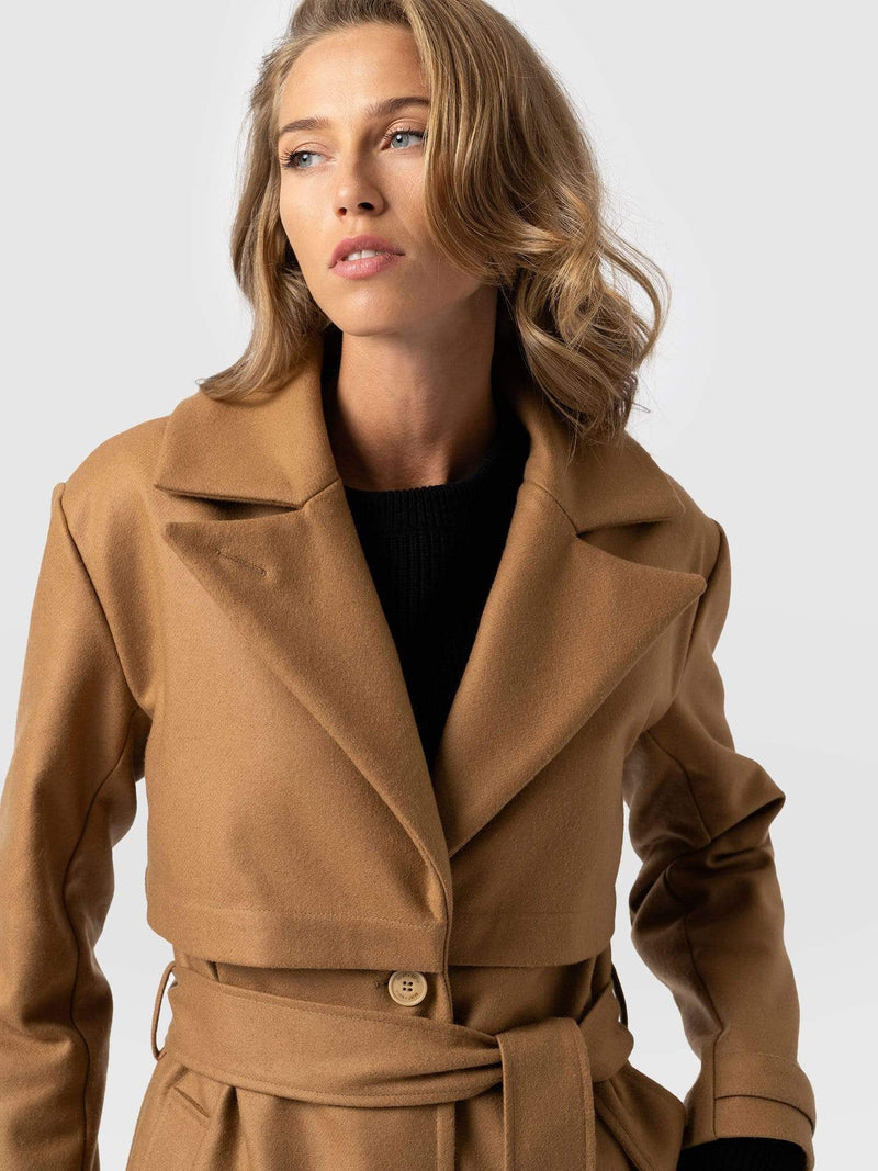 Odette Coat Camel - Women's Wool Coats | Saint + Sofia® EU