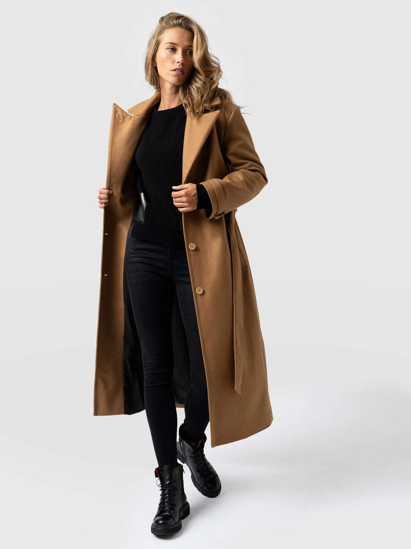 Odette Coat Camel - Women's Wool Coats | Saint + Sofia® EU