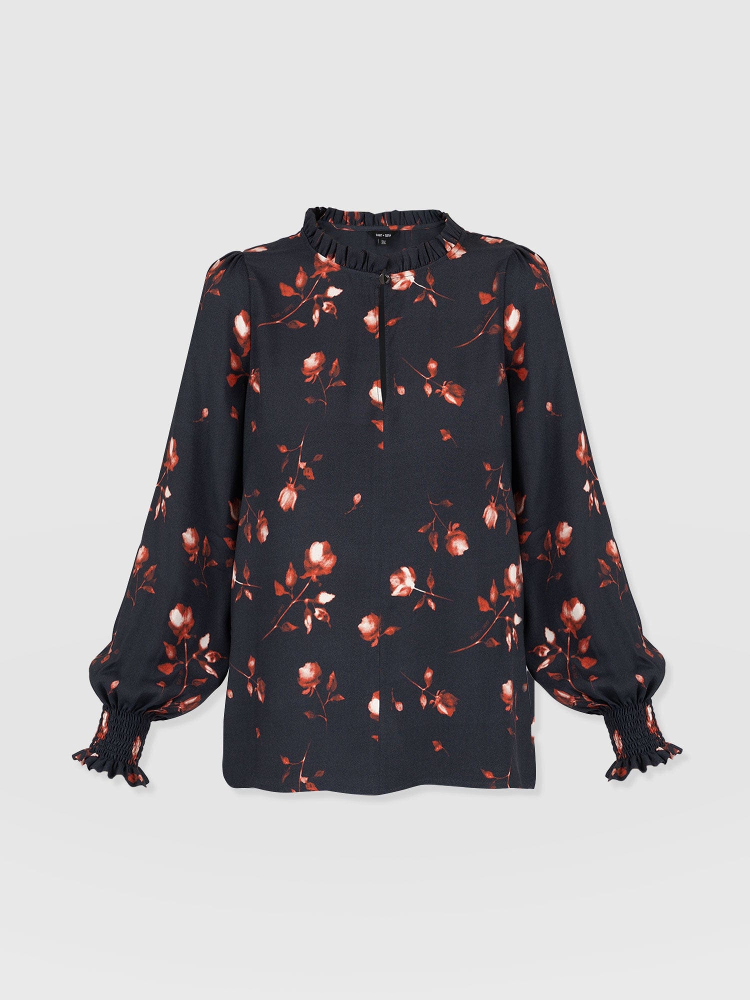 Olivia Blouse Dark Roses - Women's Blouses | Saint + Sofia® EU