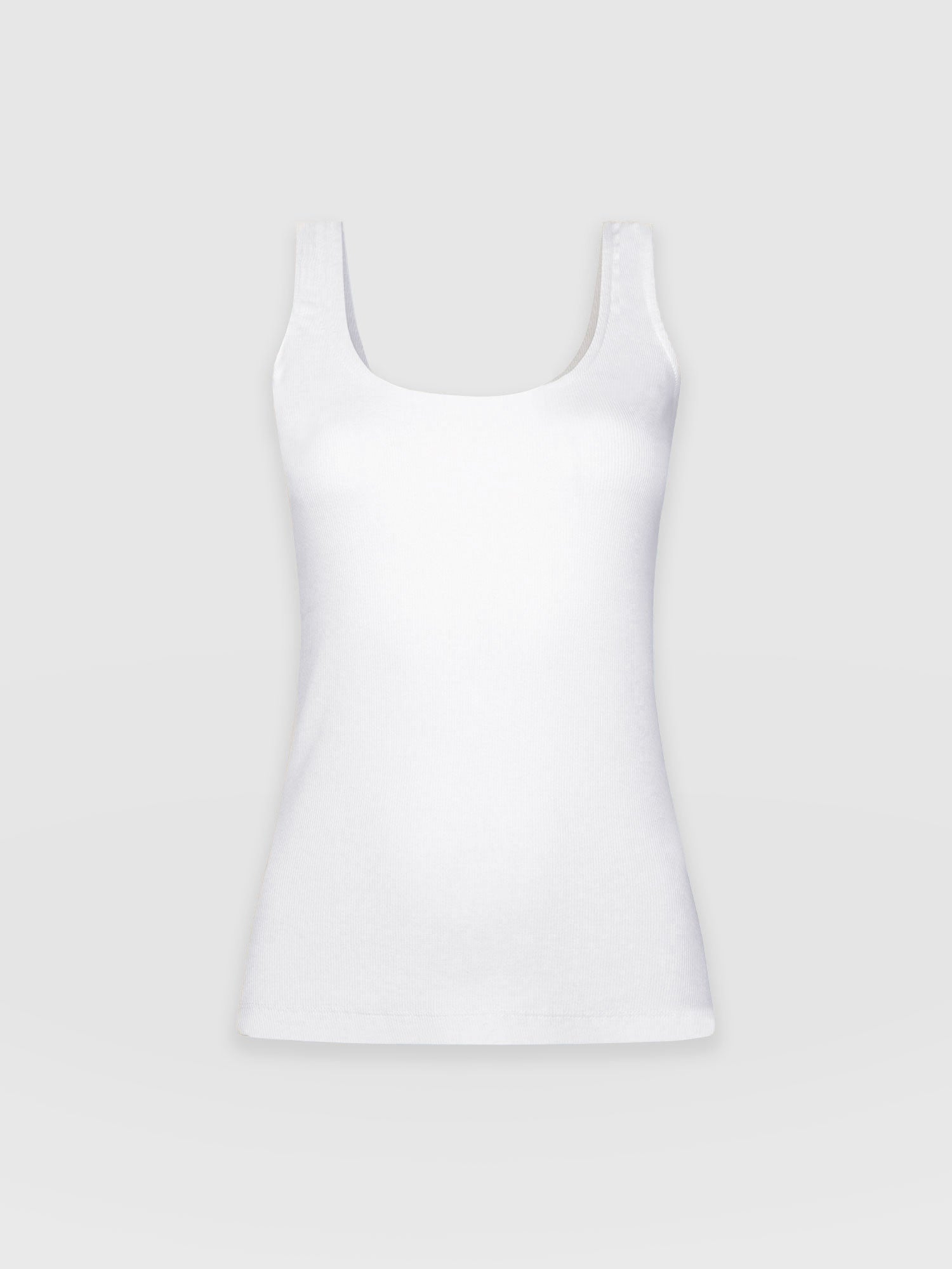 Olivia Rib Vest White - Women's Vests | Saint + Sofia® EU