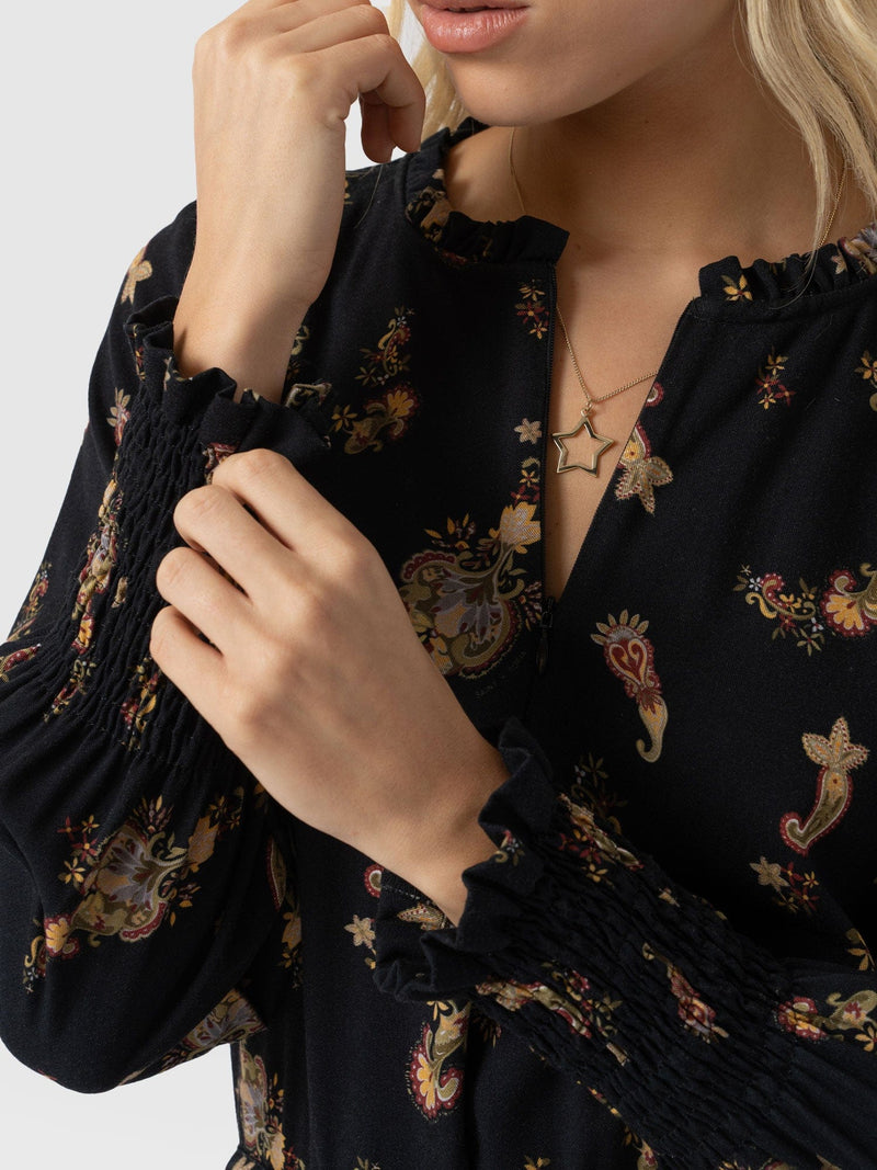 Olivia Zip Up Dress Highland Paisley - Women's Dresses | Saint + Sofia® EU