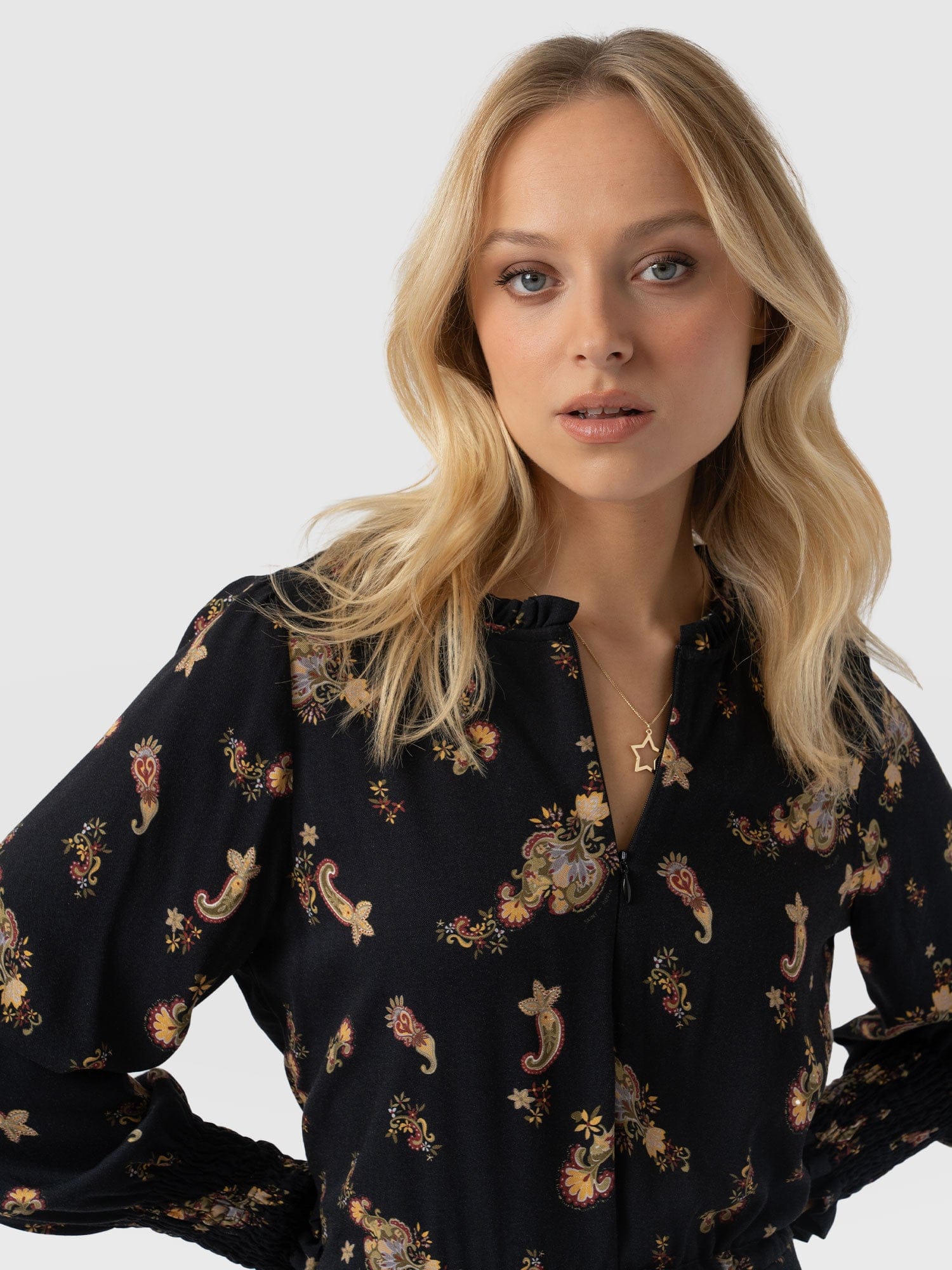 Olivia Zip Up Dress Highland Paisley - Women's Dresses | Saint + Sofia® EU