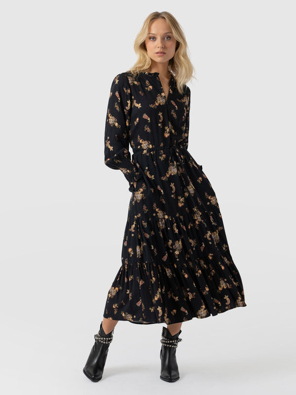 Olivia Zip Up Dress Kashmir Paisley - Women's Dresses | Saint + Sofia® EU