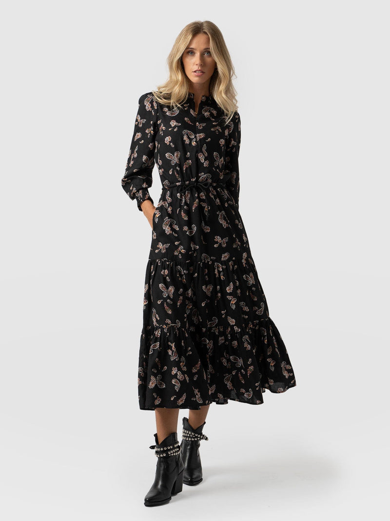 Olivia Zip Up Dress Kashmir Paisley - Women's Dresses | Saint + Sofia® EU