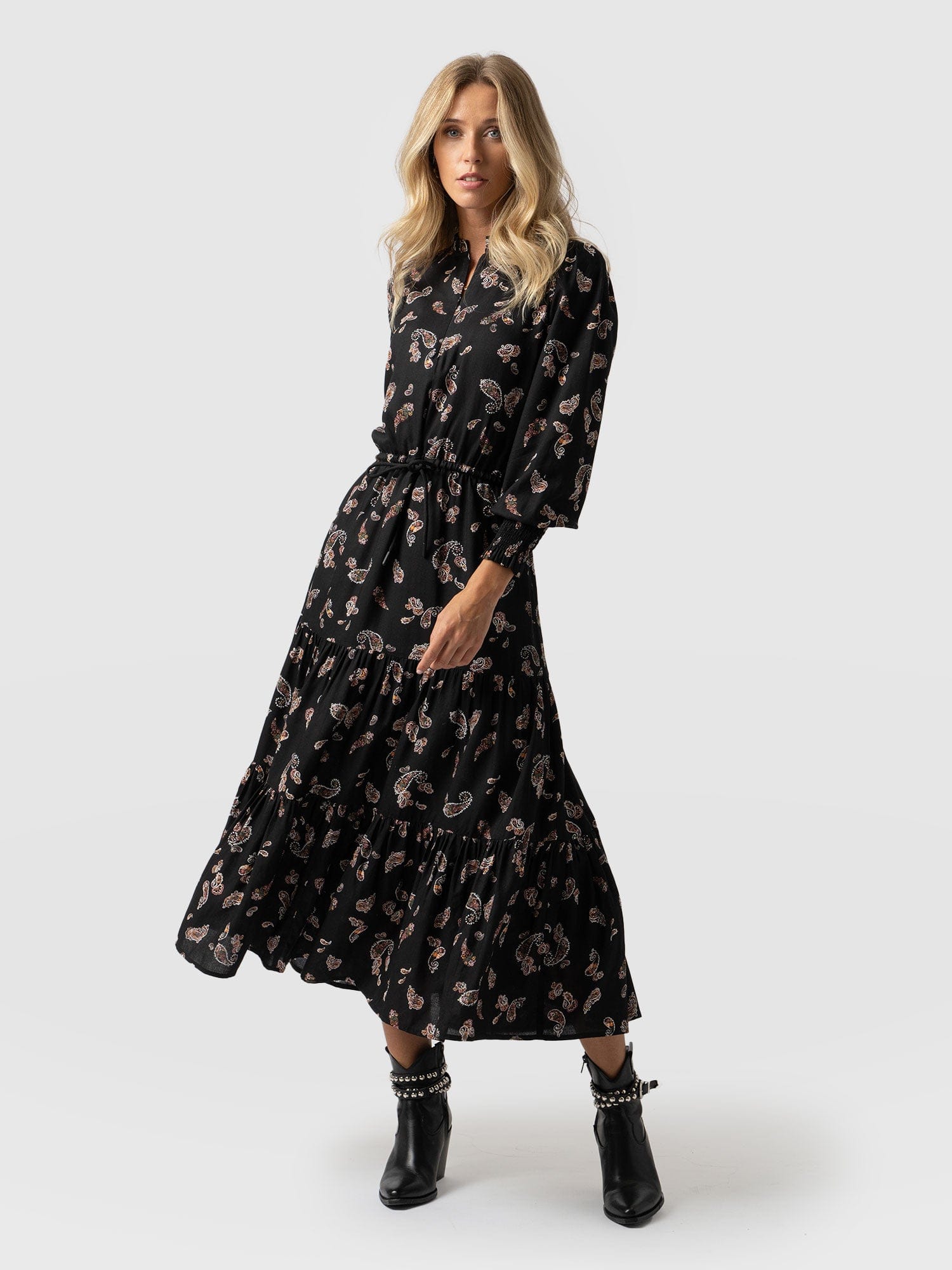 Olivia Zip Up Dress Kashmir Paisley - Women's Dresses | Saint + Sofia® EU