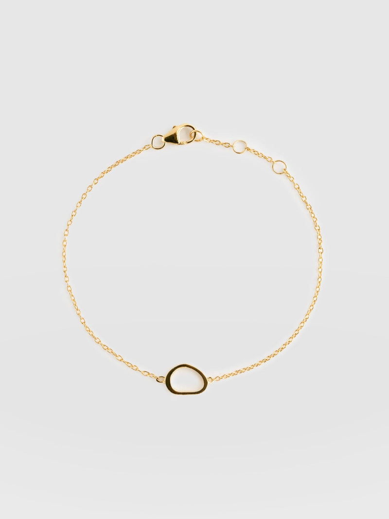 Organic Open Oval Bracelet Gold - Women's Jewellery | Saint + Sofia® EU