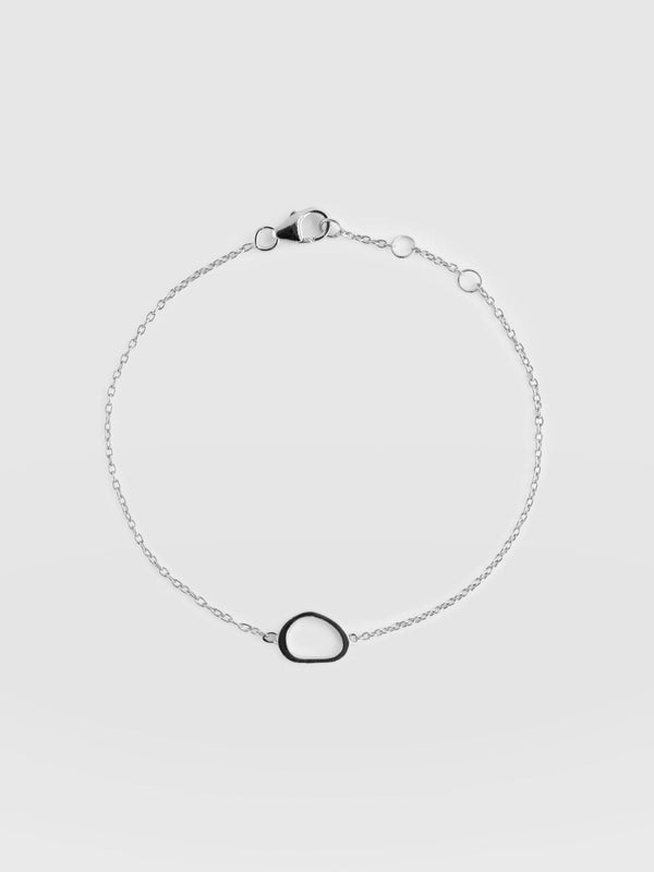 Organic Open Oval Bracelet Silver - Women's Jewellery | Saint + Sofia® EU