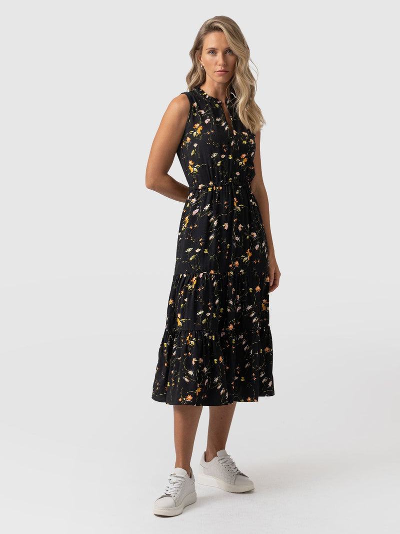 Orla Dress Black Floral - Women's Dresses | Saint + Sofia® EU