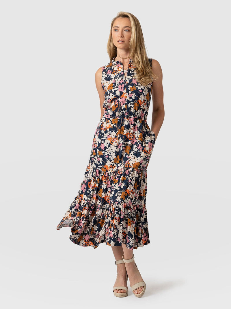 Orla Dress Navy Floral - Women's Dresses | Saint + Sofia® EU
