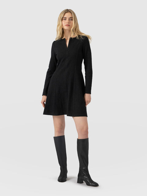 Orla Mini Dress - Black Boucle - Women's Dresses | Saint and Sofia® EU