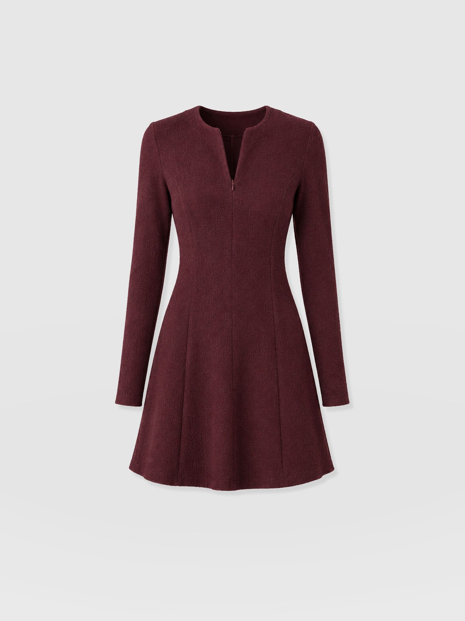 Orla Mini Dress - Burgundy Boucle - Women's Dresses | Saint and Sofia® EU