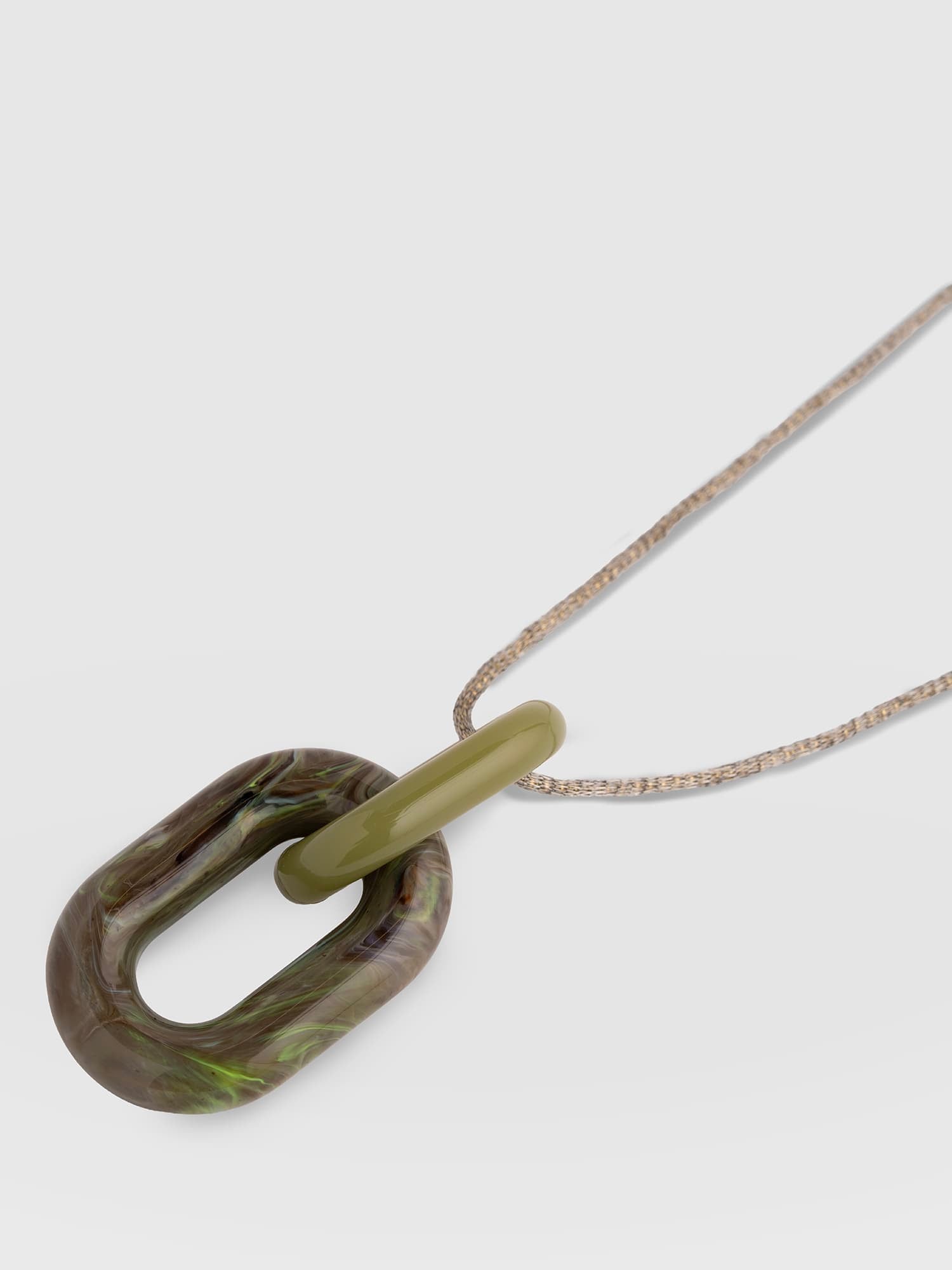 Oval Pendant Necklace - Green - Women's Jewellers | Saint and Sofia® EU