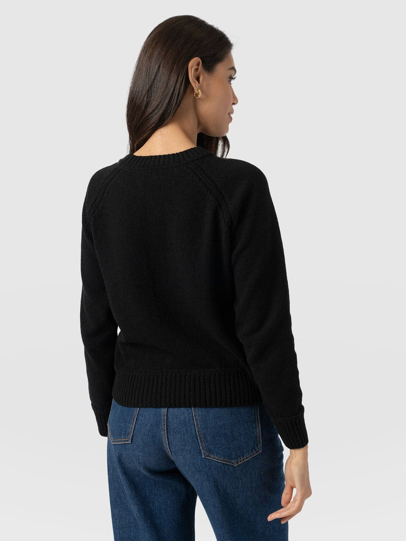 Oxford Cashmere Jumper - Black - Women's Jumpers | Saint + Sofia® EU