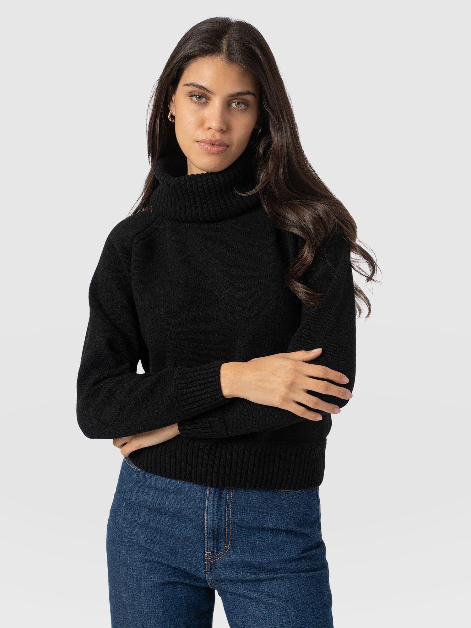 Oxford Cashmere Jumper - Black - Women's Jumpers | Saint + Sofia® EU