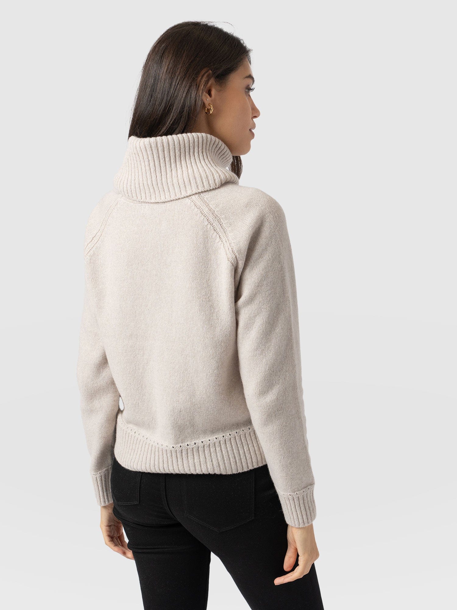 Oxford Cashmere Jumper - Cream - Women's Jumpers | Saint + Sofia® EU