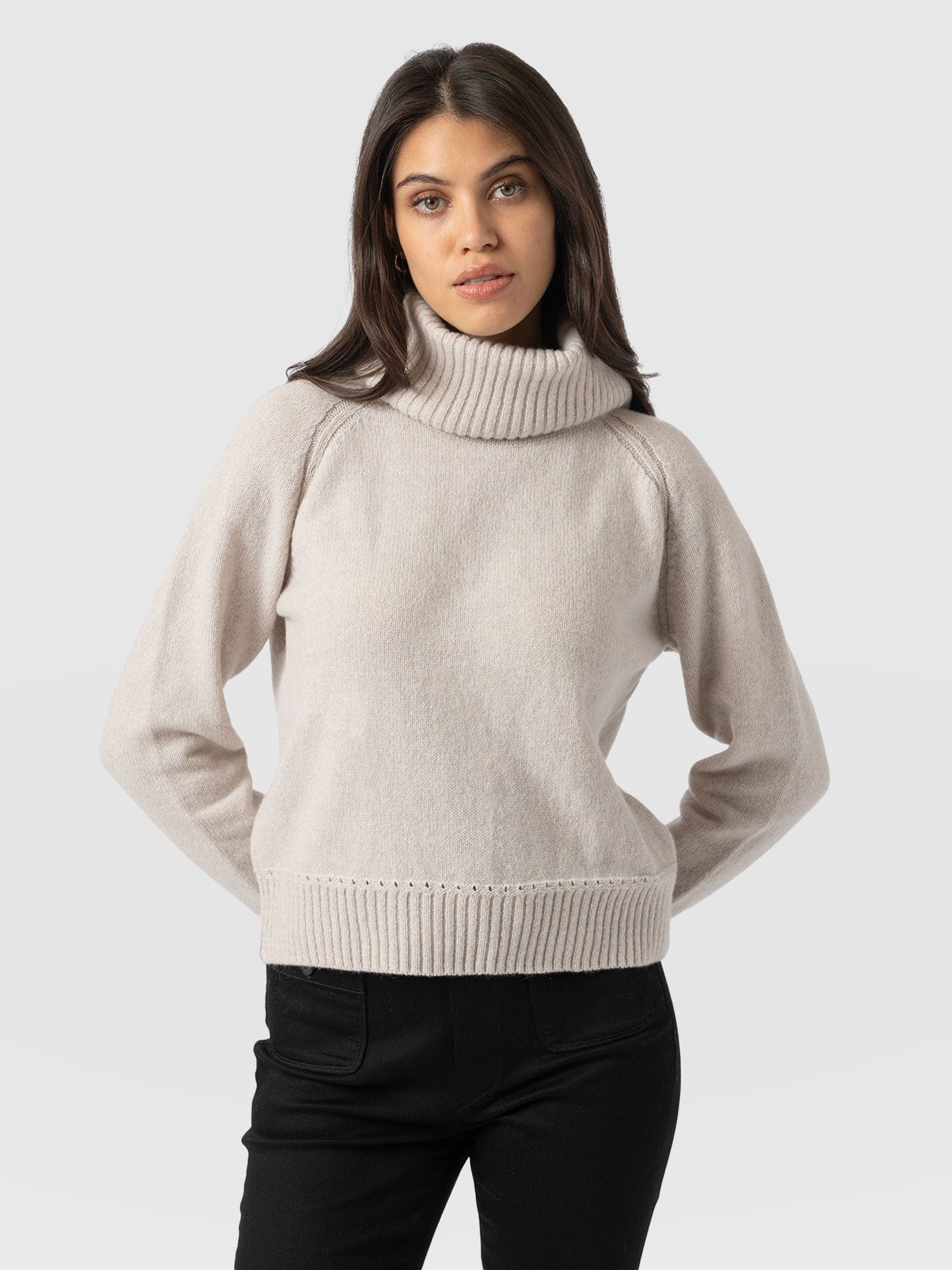 Oxford Cashmere Jumper - Cream - Women's Jumpers | Saint + Sofia® EU