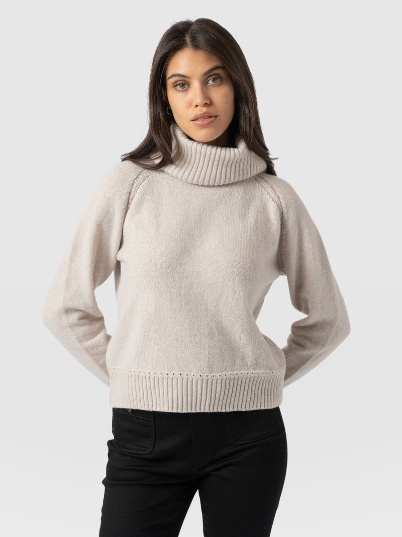 Oxford Cashmere Jumper - Cream - Women's Jumpers | Saint + Sofia® EU