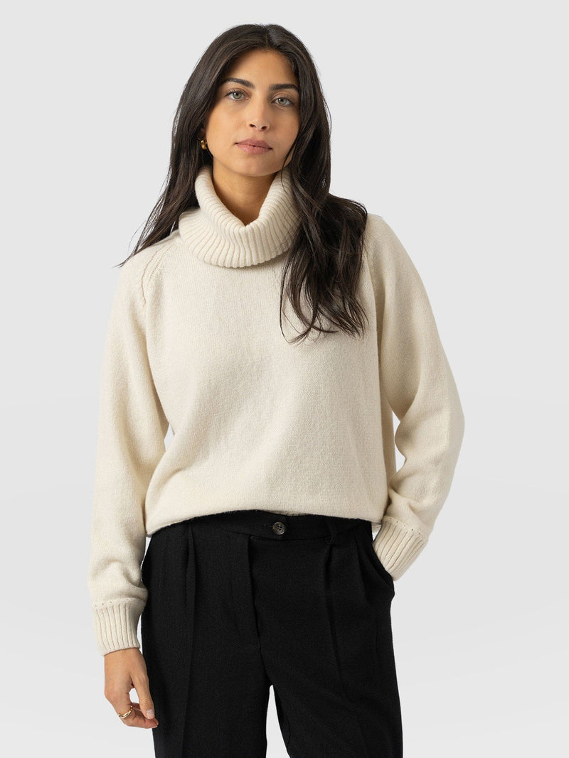 Oxford Cashmere Jumper - Cream - Women's Jumpers | Saint + Sofia® EU