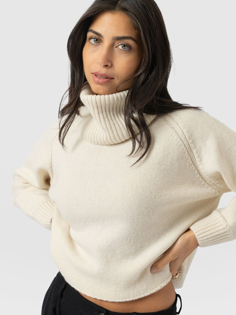Oxford Cashmere Jumper - Cream - Women's Jumpers | Saint + Sofia® EU