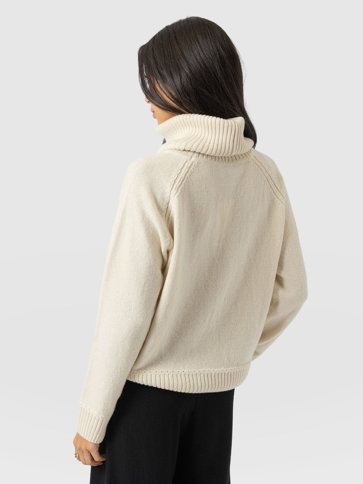 Oxford Cashmere Jumper - Cream - Women's Jumpers | Saint + Sofia® EU