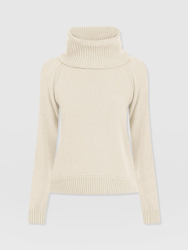 Oxford Cashmere Jumper - Cream - Women's Jumpers | Saint + Sofia® EU