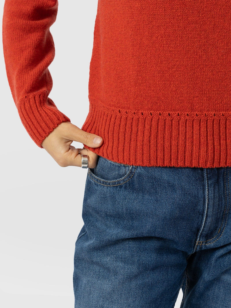 Oxford Cashmere Jumper - Orange - Women's Jumpers | Saint + Sofia® EU