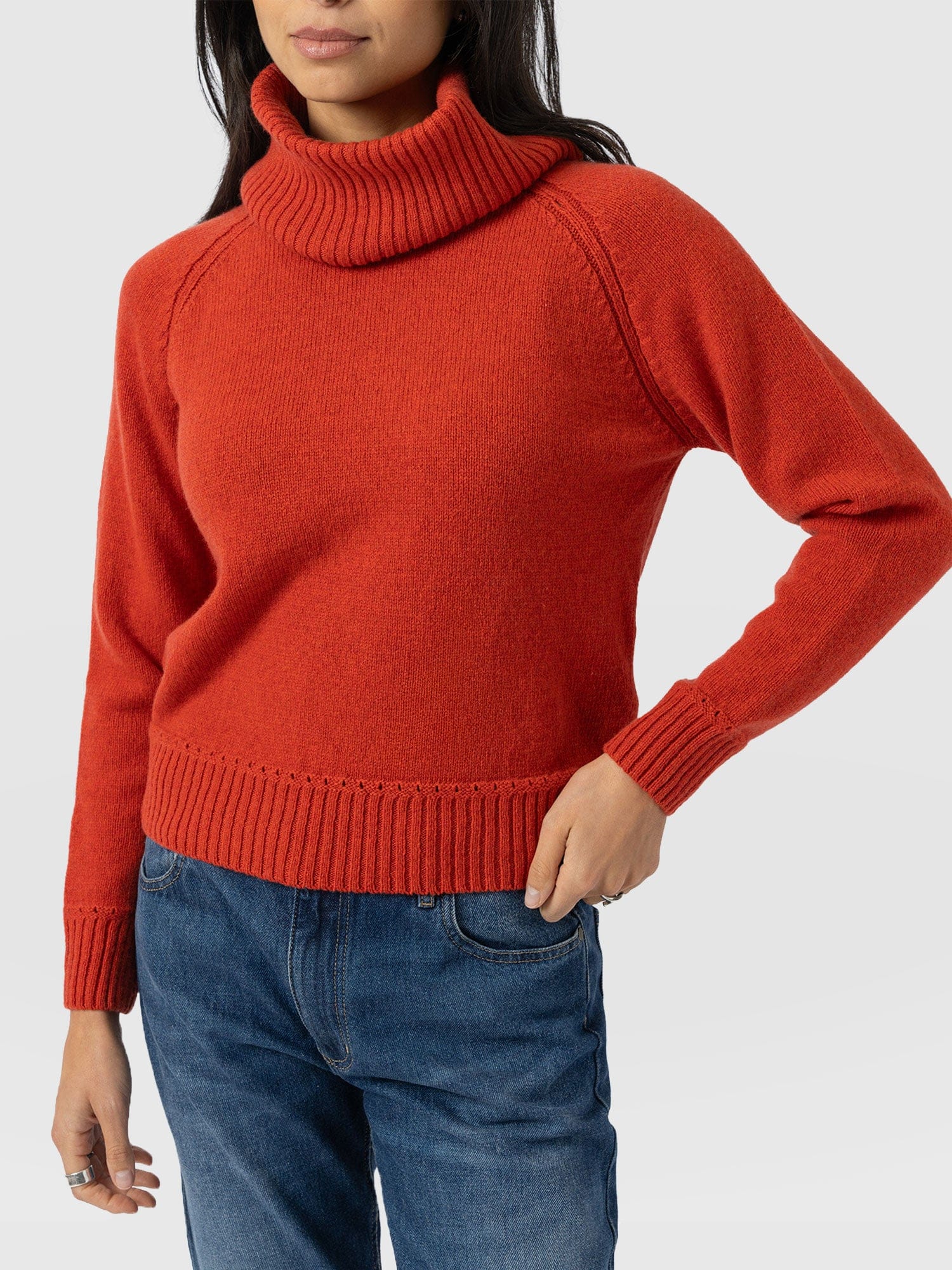 Oxford Cashmere Jumper - Orange - Women's Jumpers | Saint + Sofia® EU