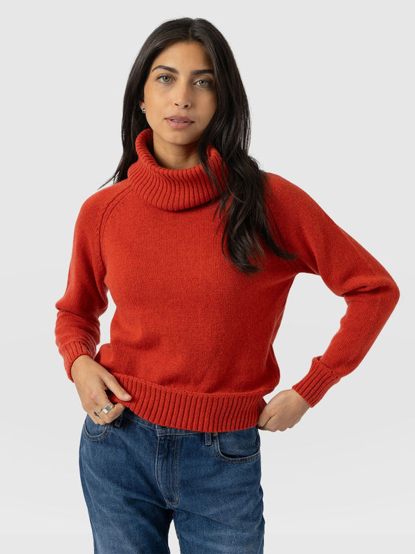 Oxford Cashmere Jumper - Orange - Women's Jumpers | Saint + Sofia® EU