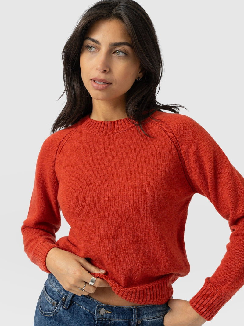 Oxford Cashmere Jumper - Orange - Women's Jumpers | Saint + Sofia® EU