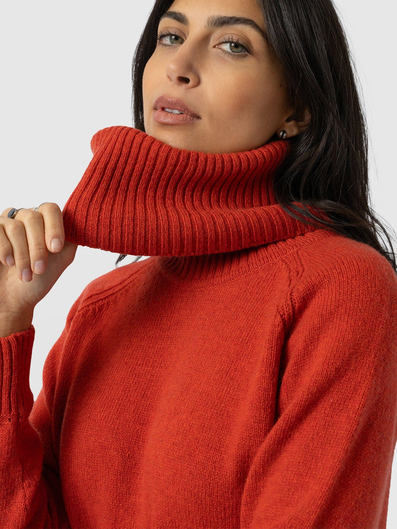 Oxford Cashmere Jumper - Orange - Women's Jumpers | Saint + Sofia® EU